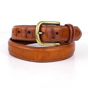 GAP Brown Leather Belt with Gold Buckle
